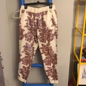 J crew sequin pants size 8